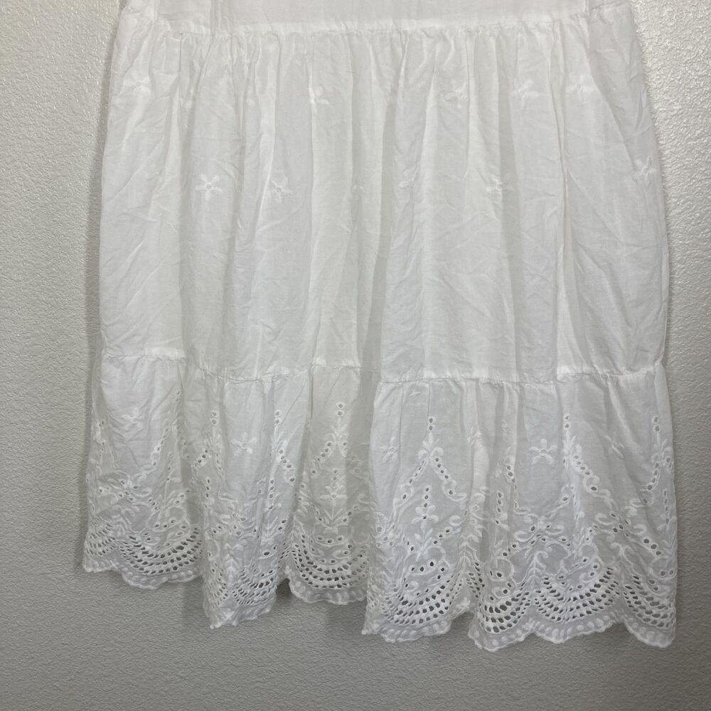 Sun Dress Summer Boho White Floral SHEIN Womens XL Lace Puff Sleeve V Neck Swing - Picture 15 of 16